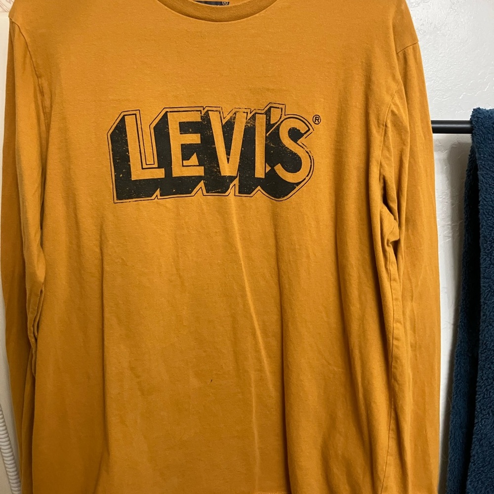 Levi's Bold Logo Yellow Long Sleeve Tee